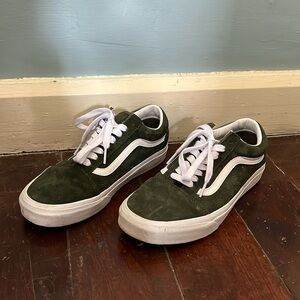 Green Suade Vans